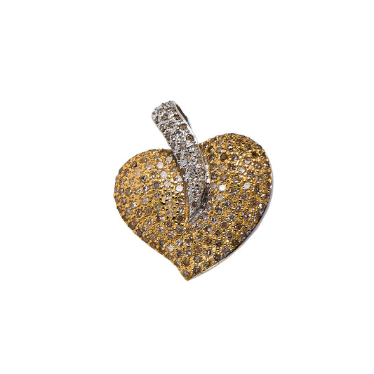 Pre-Owned 14ct Gold Diamond Heart Pendant