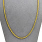Pre-Owned 14ct Gold Rope Chain Necklace 22 Inch