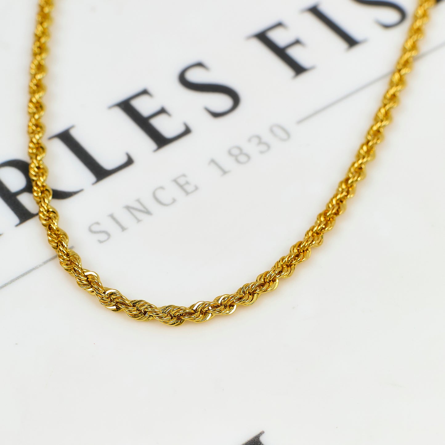 Pre-Owned 14ct Gold Rope Chain Necklace 22 Inch