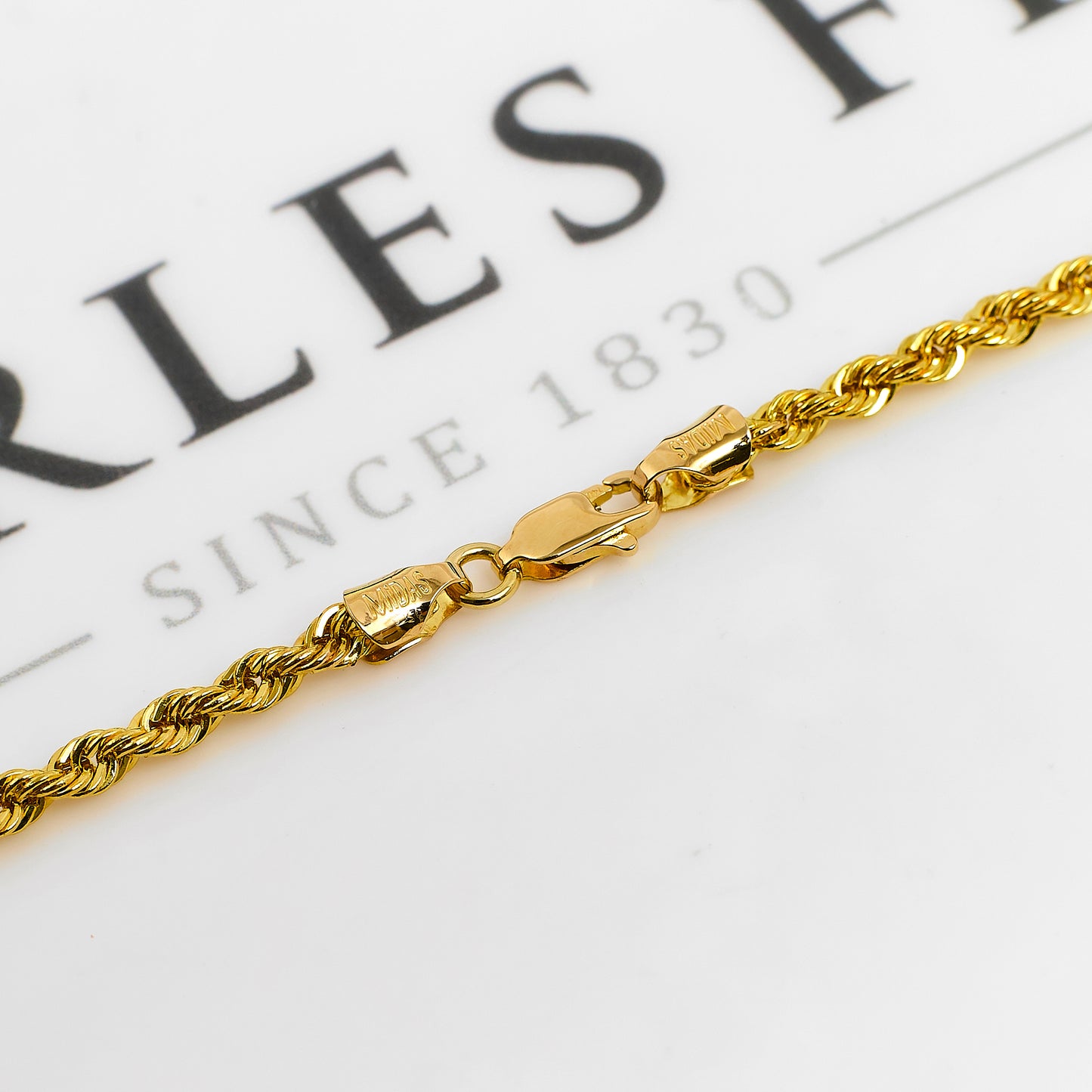 Pre-Owned 14ct Gold Rope Chain Necklace 22 Inch