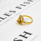 Pre-Owned 18ct Gold 35 Diamond Initial D Ring Size M.5