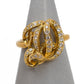 Pre-Owned 18ct Gold 35 Diamond Initial D Ring Size M.5