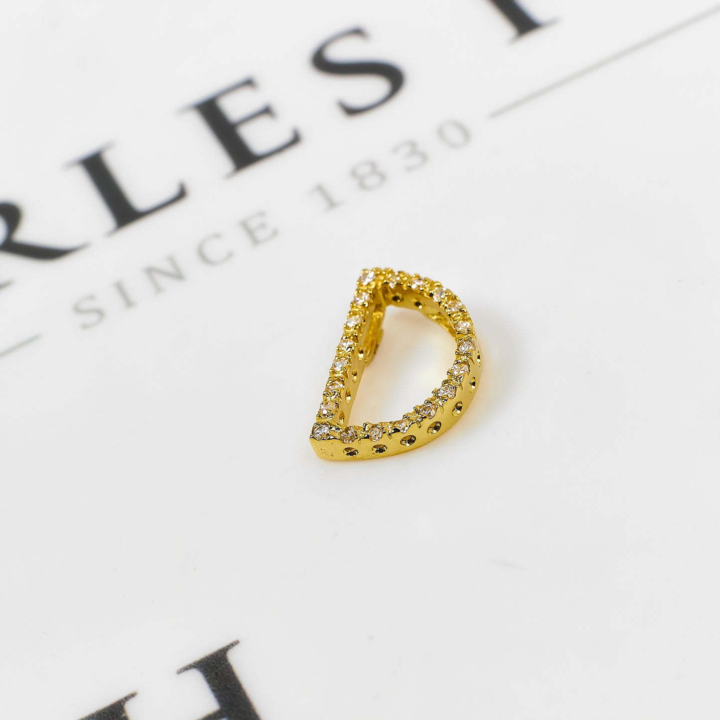Pre-Owned 14ct Gold Letter D Initial Pendant