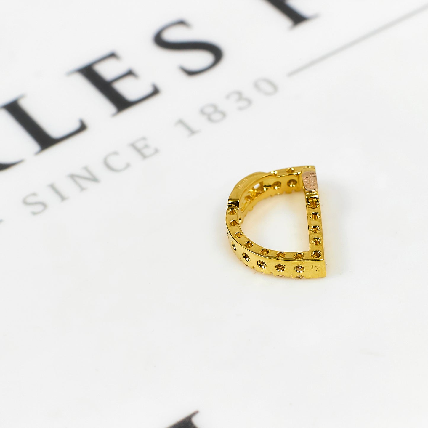 Pre-Owned 14ct Gold Letter D Initial Pendant