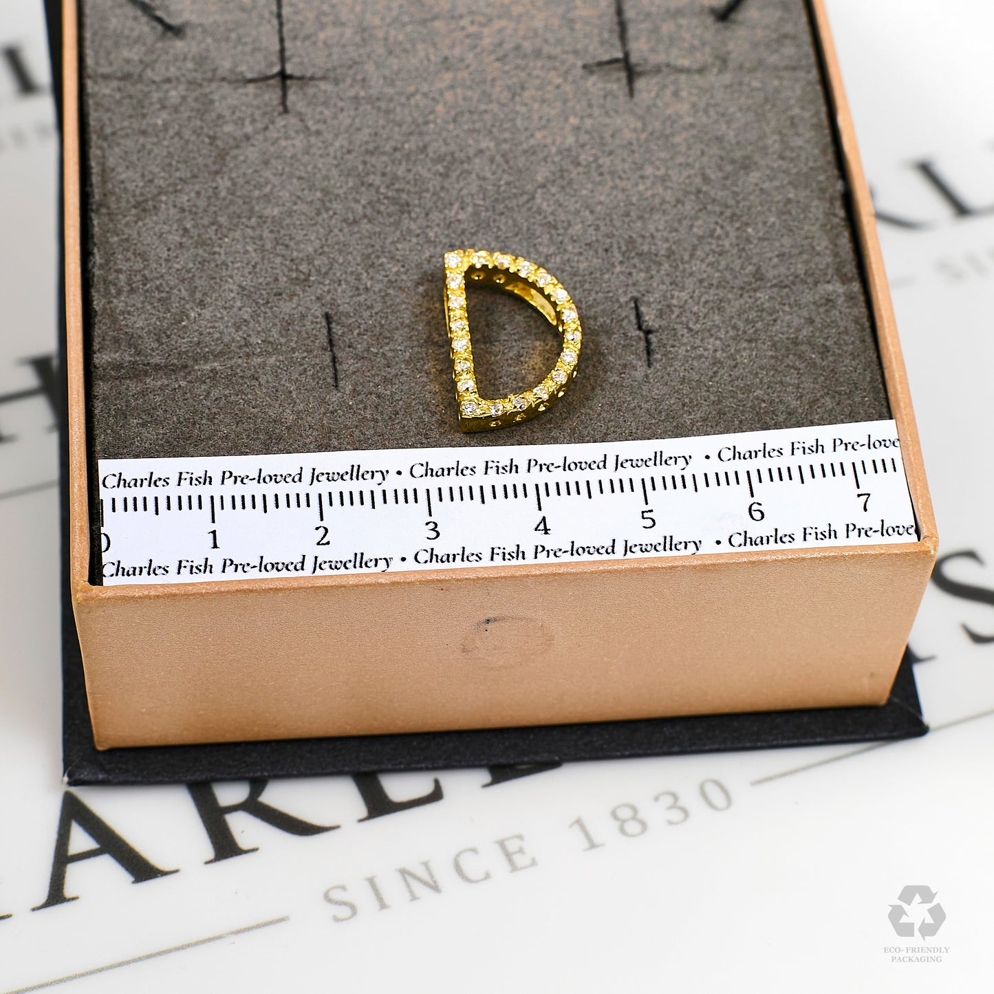 Pre-Owned 14ct Gold Letter D Initial Pendant