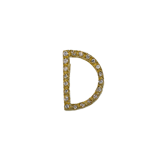 Pre-Owned 14ct Gold Letter D Initial Pendant
