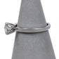 Platinum GIA Diamond Solitaire Ring Size J