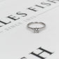 Platinum GIA Diamond Solitaire Ring Size J