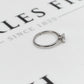 Platinum GIA Diamond Solitaire Ring Size J