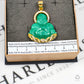 Pre-Owned 14ct Gold CZ Jade Buddha Pendant