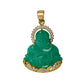 Pre-Owned 14ct Gold CZ Jade Buddha Pendant