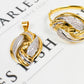Pre-Owned 18ct Gold 2 Tone CZ Pendant & Bangle SET