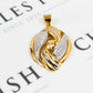 Pre-Owned 18ct Gold 2 Tone CZ Pendant & Bangle SET