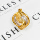 Pre-Owned 18ct Gold 2 Tone CZ Pendant & Bangle SET