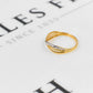 Pre-Owned 14ct Gold 2 Tone Crossover Ring Size O