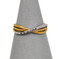 Pre-Owned 14ct Gold 2 Tone Crossover Ring Size O