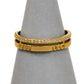 Pre-Owned 14ct Gold CZ Curb Link Design Band Ring Size N