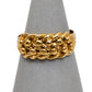 Pre-Owned 9ct Gold 2 Row Shot Ring Size N.5
