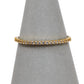 Pre-Owned 14ct Gold CZ Slim Band Ring Size O.5