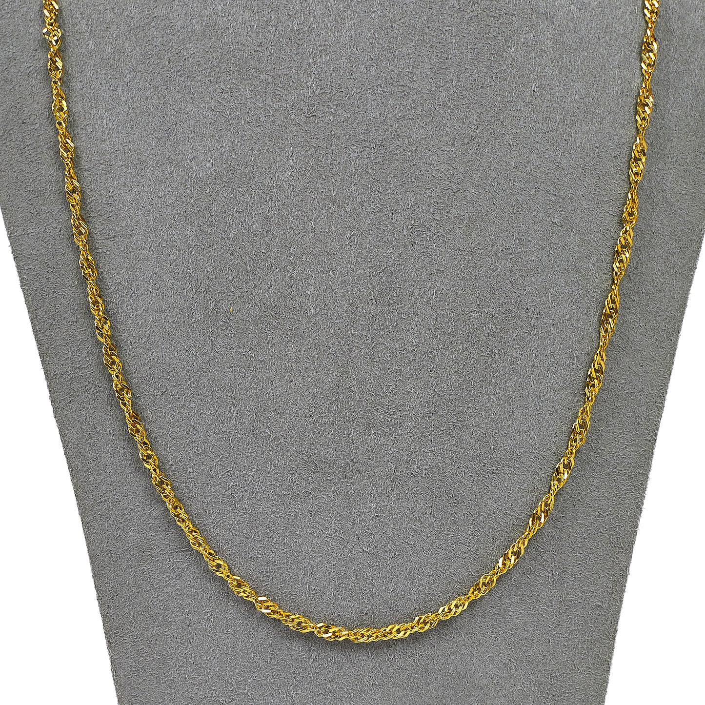 Pre-Owned 9ct Gold Twist Curb Chain Necklace 24 Inch
