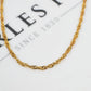 Pre-Owned 9ct Gold Twist Curb Chain Necklace 24 Inch