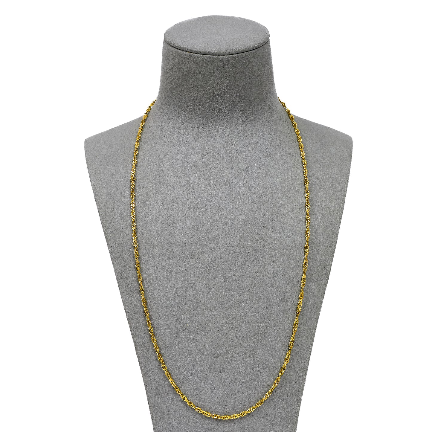 Pre-Owned 9ct Gold Twist Curb Chain Necklace 24 Inch