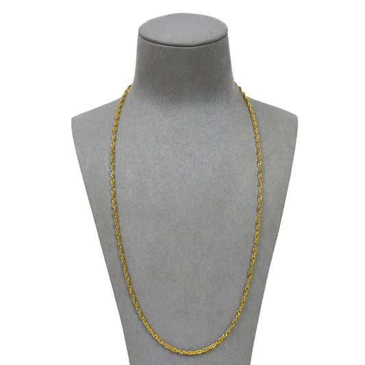 Pre-Owned 9ct Gold Twist Curb Chain Necklace 24 Inch