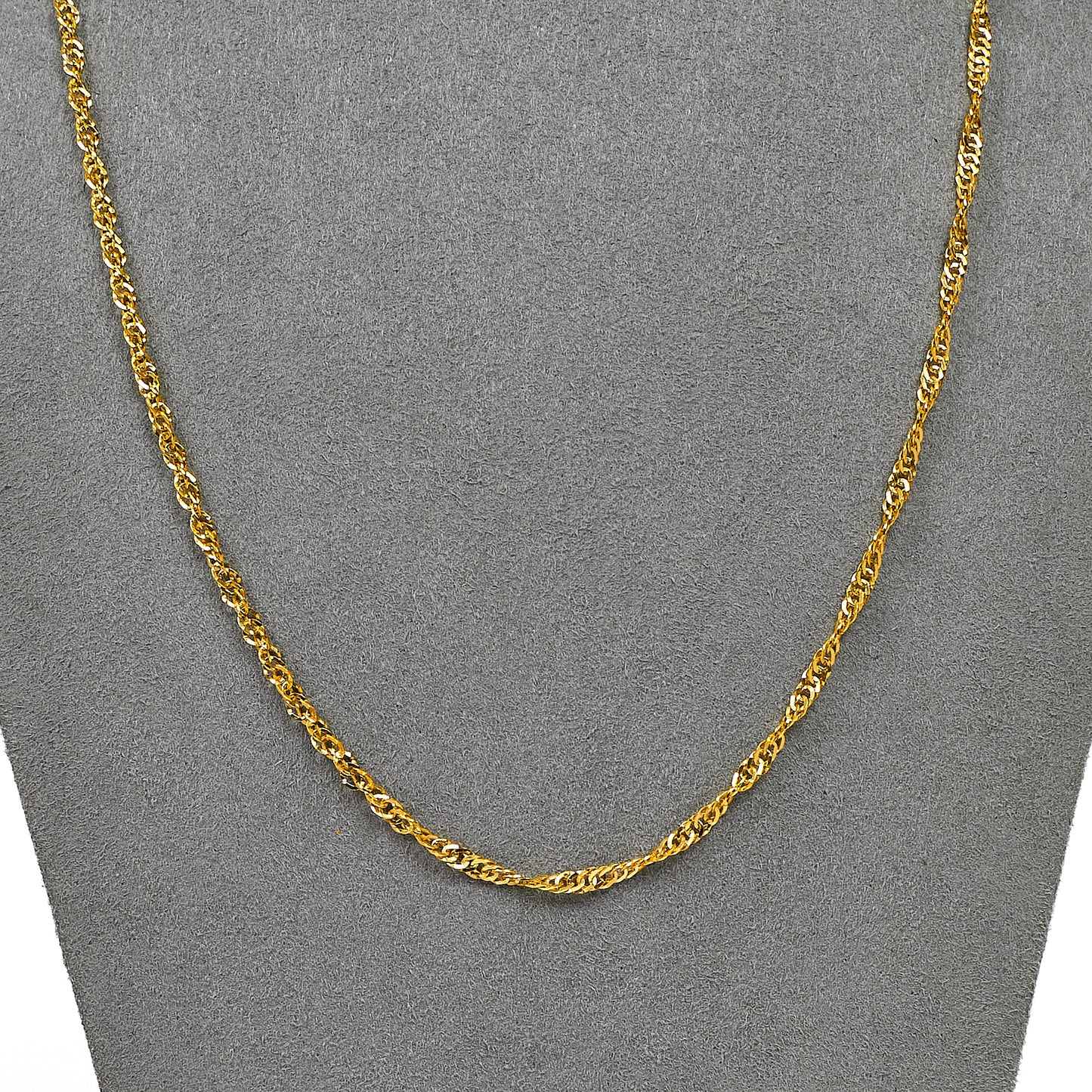 Pre-Owned 9ct Gold Twist Curb Chain Necklace 20 Inch