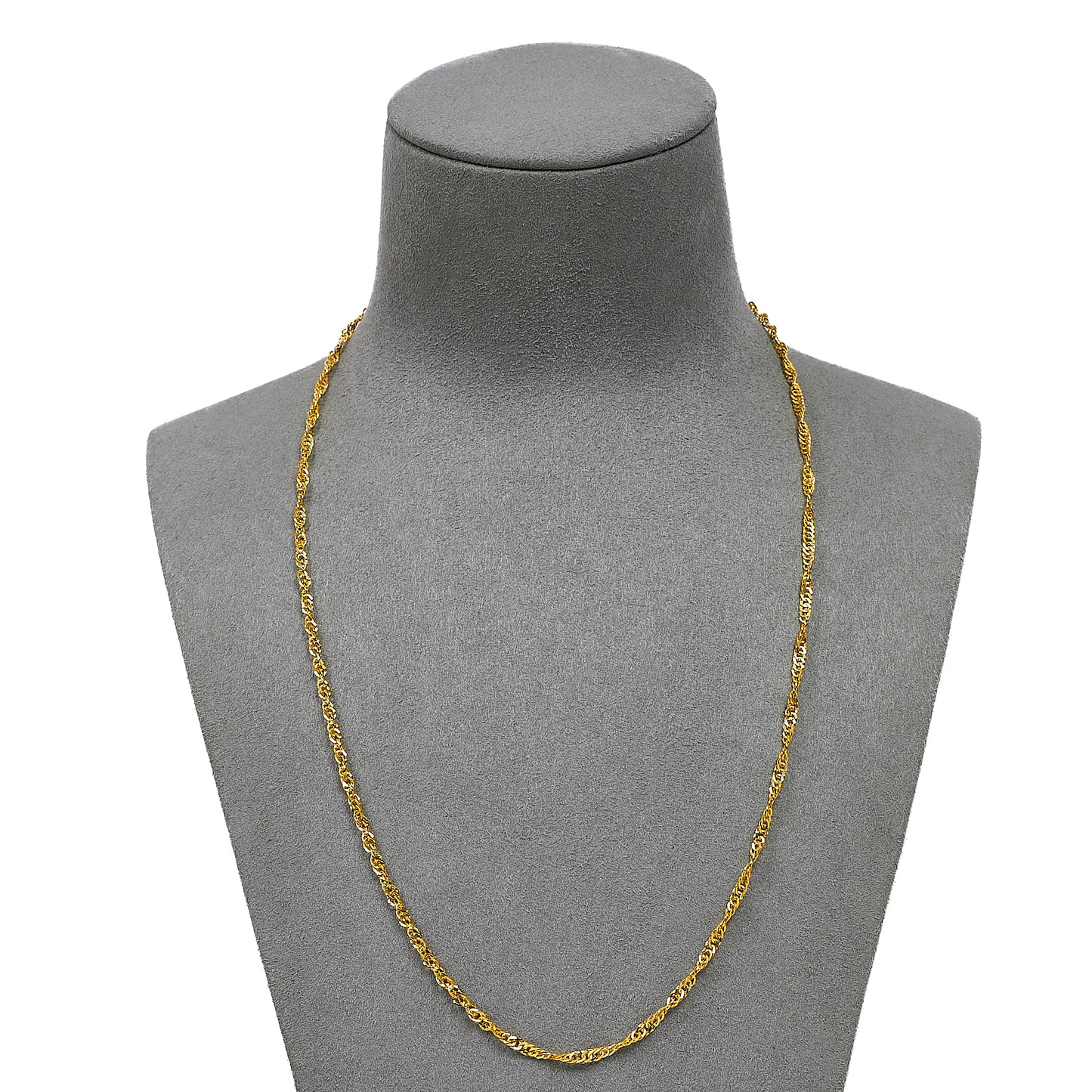 Pre-Owned 9ct Gold Twist Curb Chain Necklace 20 Inch