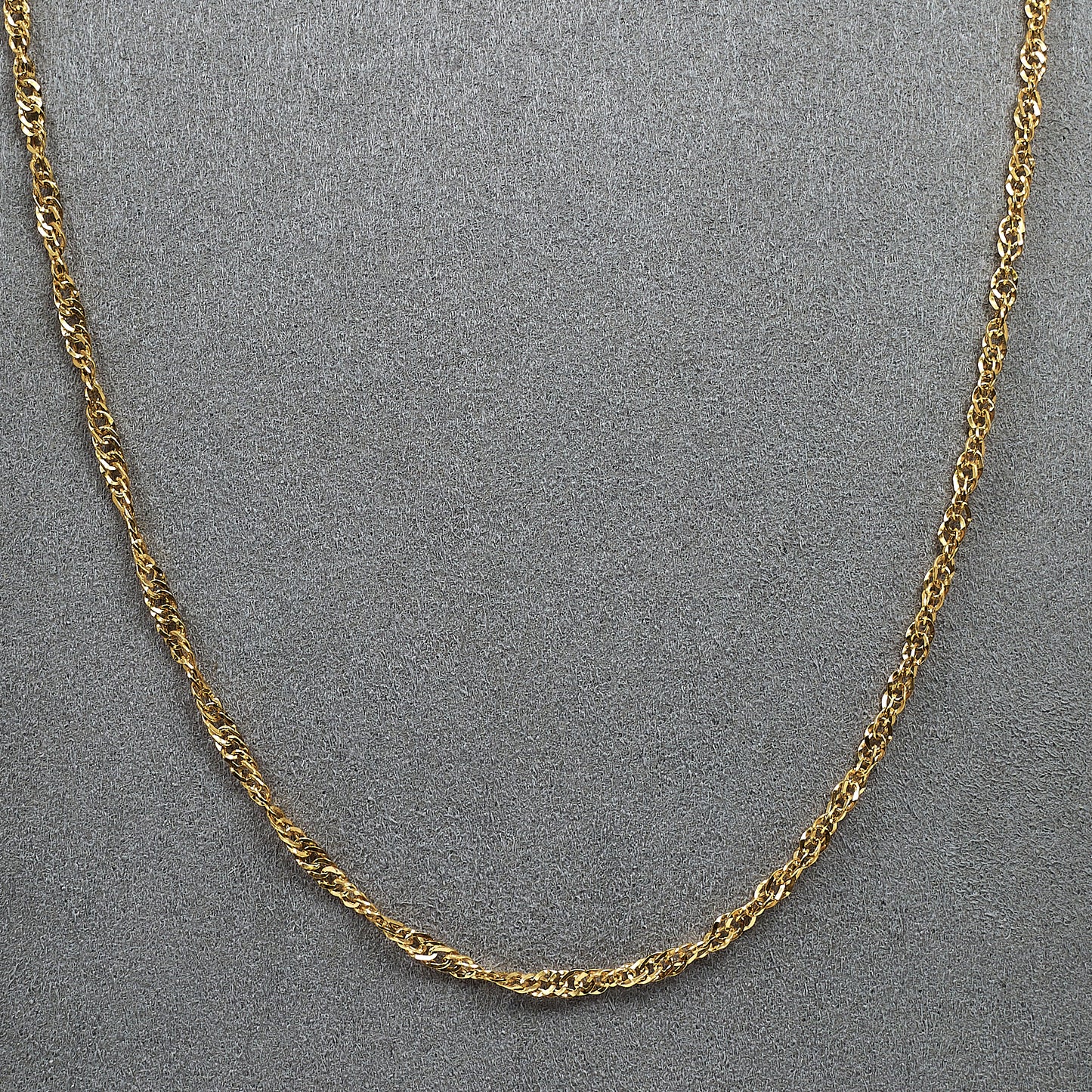 Pre-Owned 9ct Gold Twist Curb Chain Necklace 20 Inch