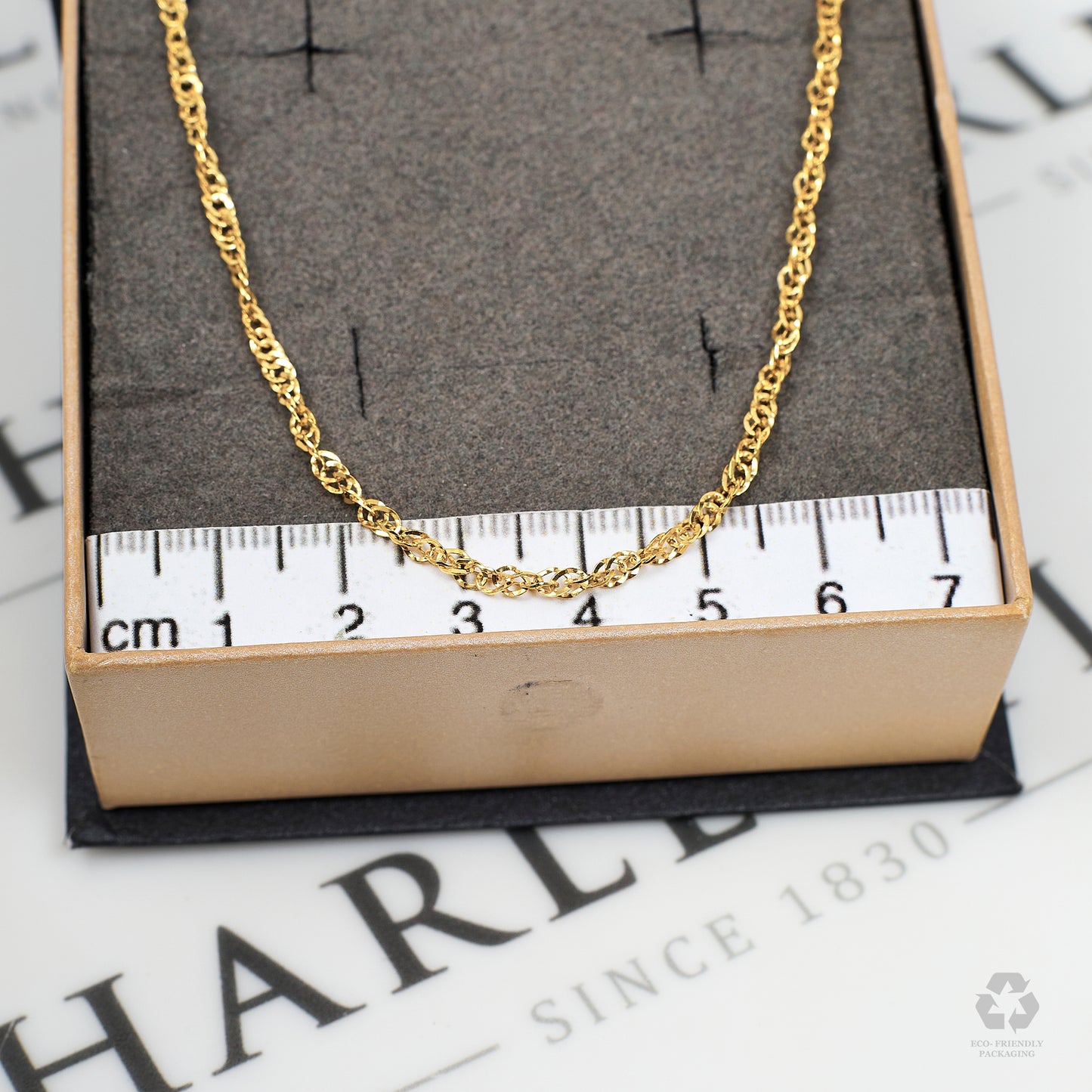 Pre-Owned 9ct Gold Twist Curb Chain Necklace 20 Inch