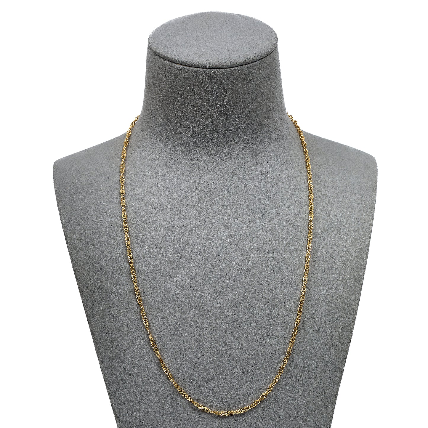 Pre-Owned 9ct Gold Twist Curb Chain Necklace 20 Inch
