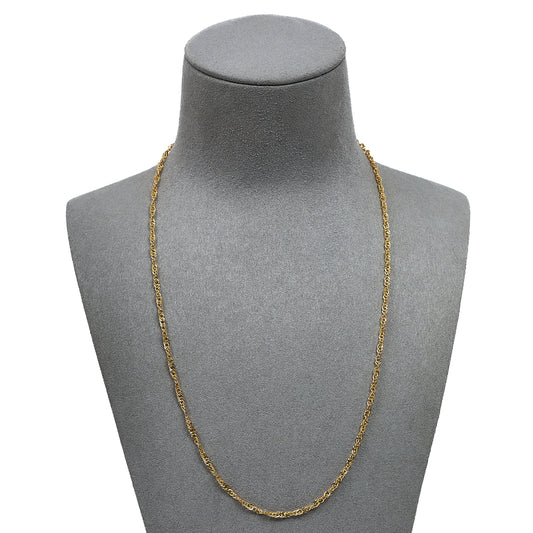 Pre-Owned 9ct Gold Twist Curb Chain Necklace 20 Inch