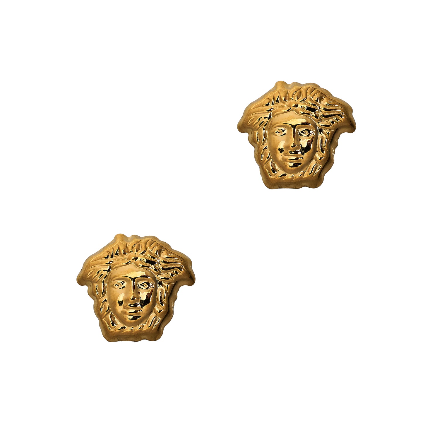 Pre-Owned 18ct Gold Medusa Head Stud Earrings