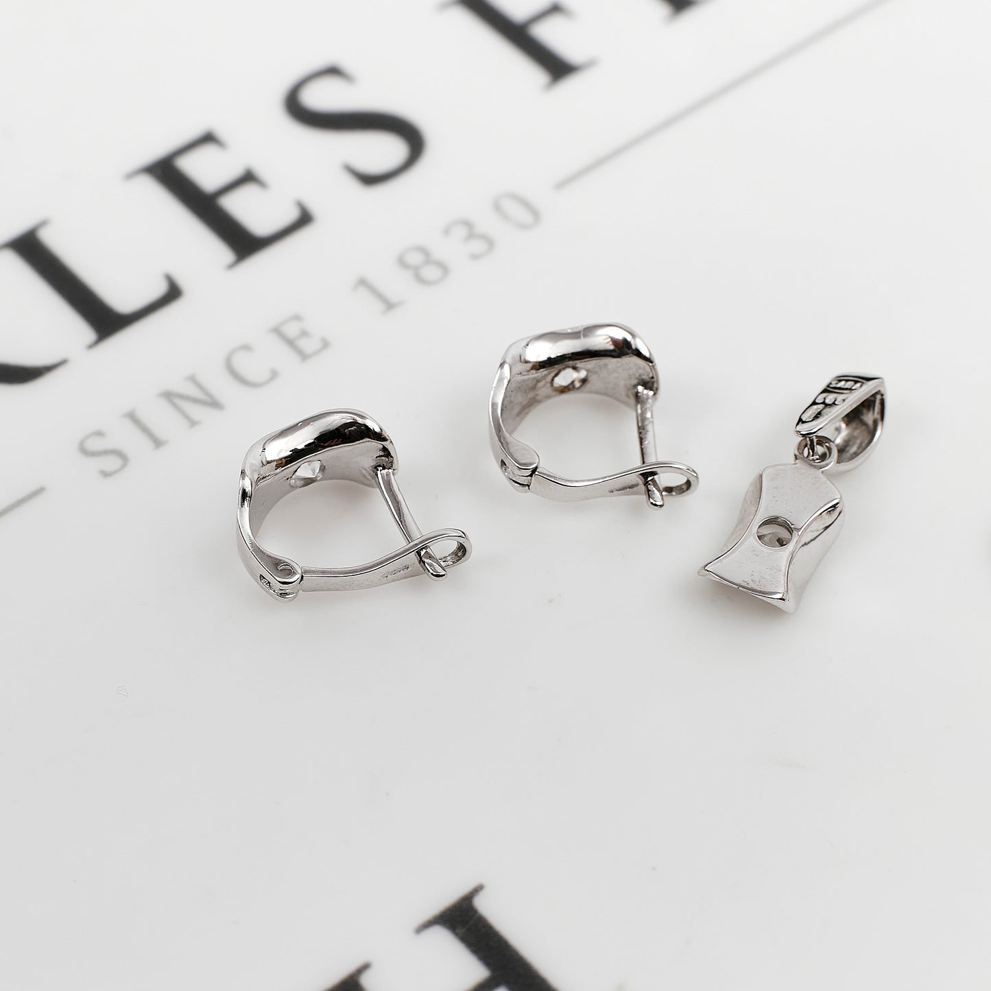 Pre-Owned 14ct White Gold CZ Jewellery SET