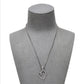 Pre-Owned 14ct White Gold CZ Heart Pendant Necklace 16 Inch