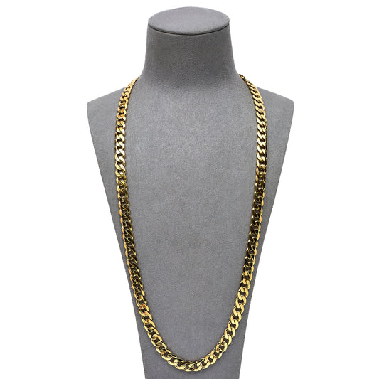 Pre-Owned 9ct Gold Curb Chain Necklace 28 Inch