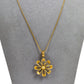 Pre-Owned 18ct Gold Flower Pendant & Chain 18 Inch