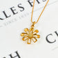 Pre-Owned 18ct Gold Flower Pendant & Chain 18 Inch