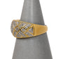 Pre-Owned 18ct Gold Diamond Set Bump Head Ring Size M