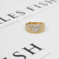 Pre-Owned 18ct Gold Diamond Set Bump Head Ring Size M