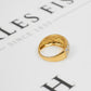 Pre-Owned 18ct Gold Diamond Set Bump Head Ring Size M