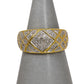 Pre-Owned 18ct Gold Diamond Set Bump Head Ring Size M