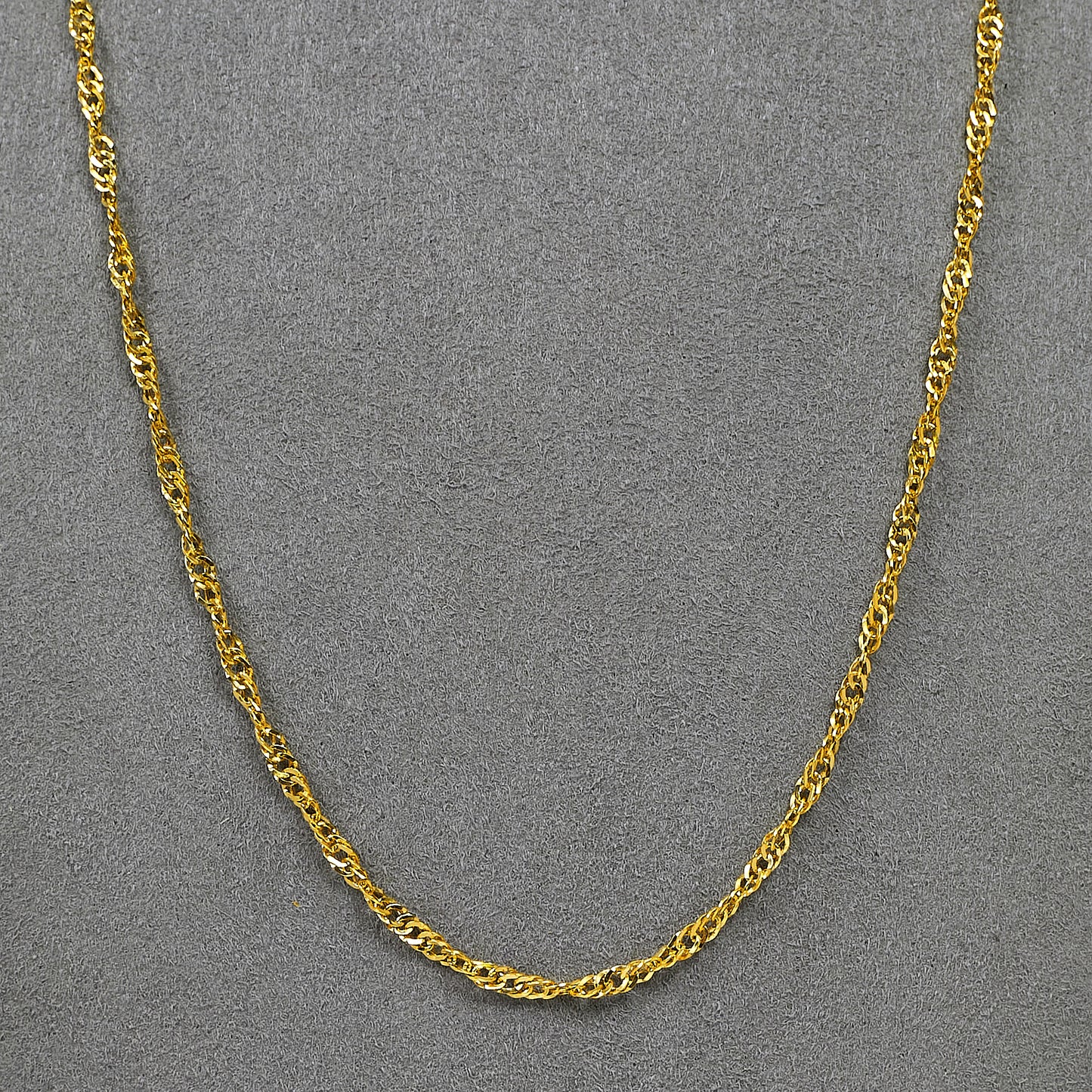 Pre-Owned 9ct Gold Twist Curb Necklace 20 Inch