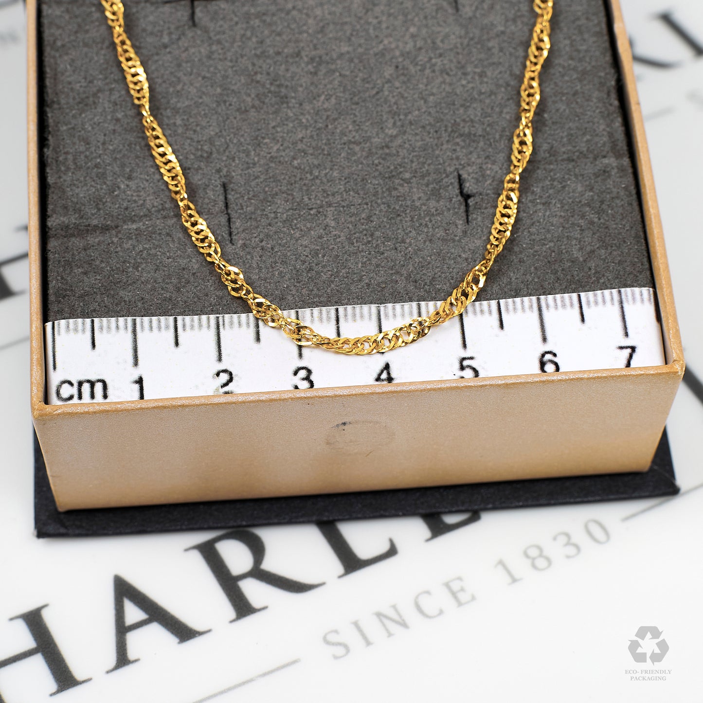 Pre-Owned 9ct Gold Twist Curb Necklace 20 Inch