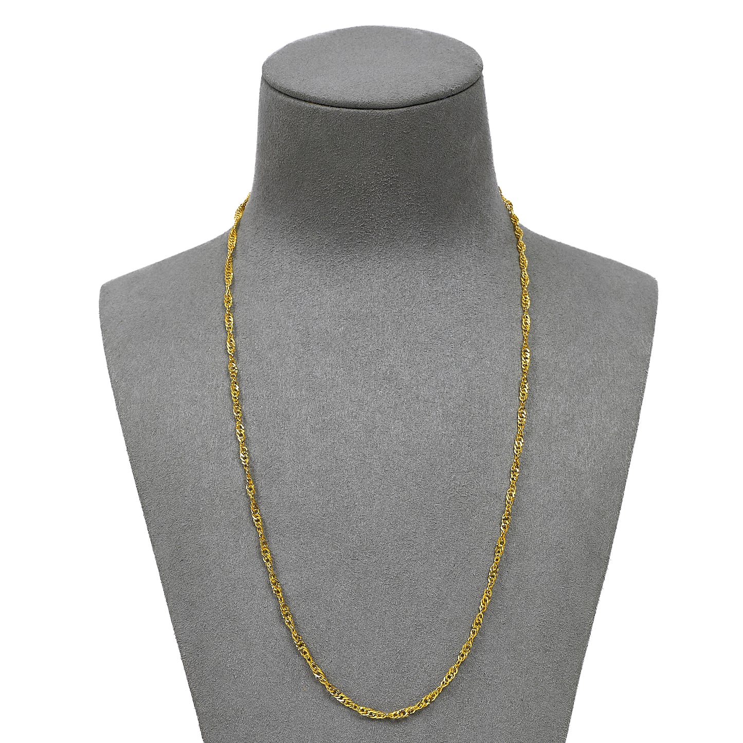 Pre-Owned 9ct Gold Twist Curb Necklace 20 Inch