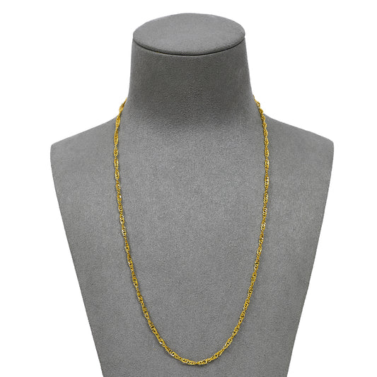 Pre-Owned 9ct Gold Twist Curb Necklace 20 Inch