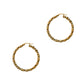Pre-Owned 9ct Gold Twist Creole Hoop Earrings