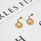 Pre-Owned 9ct Gold Diamond Claddagh Drop Earrings