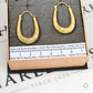 Pre-Owned 9ct Gold Horseshoe Twist Creole Hoop Earrings